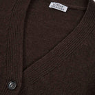 Izaro Cardigan in Dark Chocolate by Loreak Mendian