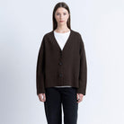 Izaro Cardigan in Dark Chocolate by Loreak Mendian