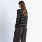 Striped Dot T-Shirt in Navy / Forest by Loreak Mendian