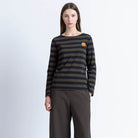 Striped Dot T-Shirt in Navy / Forest by Loreak Mendian