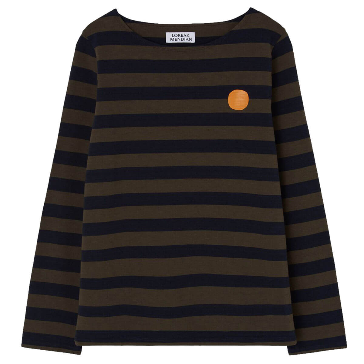 Striped Dot T-Shirt in Navy / Forest by Loreak Mendian