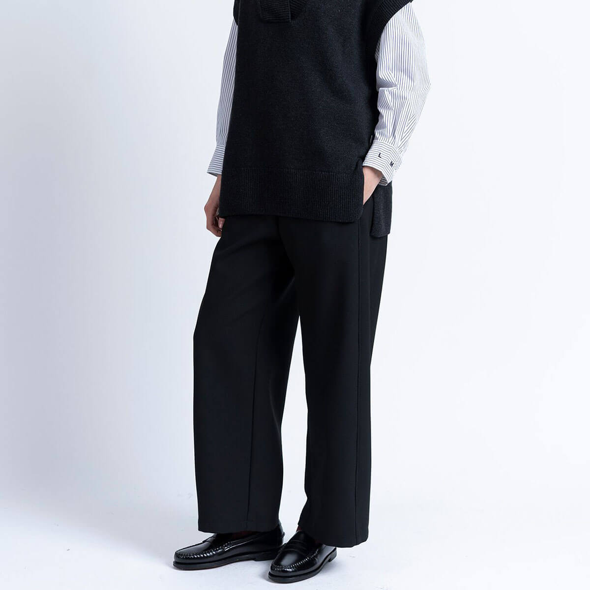 Xabal Trousers in Black by Loreak Mendian