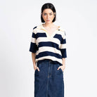 Aida Jumper in Navy by Loreak Mendian