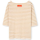 Bogak T-Shirt in Off White / Caramel by Loreak Mendian