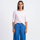 Bogak T-Shirt in Off White / Lila by Loreak Mendian