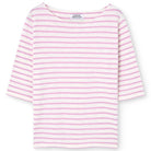Bogak T-Shirt in Off White / Lila by Loreak Mendian