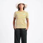 Hazpe Dot T-Shirt in Off White / Olive by Loreak Mendian