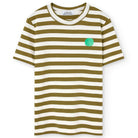 Hazpe Dot T-Shirt in Off White / Olive by Loreak Mendian