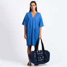 Sue Dress in Light Indigo by Loreak Mendian