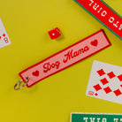 Dog Mama Embroidered Keyring by Lucky Goods Paper