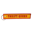 Thrift Queen Embroidered Keyring by Lucky Goods Paper