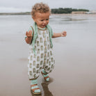 Juice Box Romper in Green Apple by Mabli