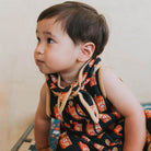 Juice Box Romper in Red Apple by Mabli