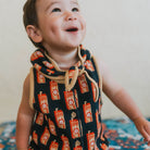 Juice Box Romper in Red Apple by Mabli