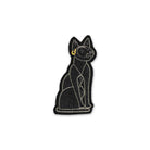 Black Bastet Hand Embroidered Brooch by Macon & Lesquoy