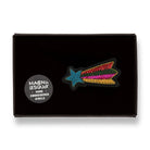 Rainbow Shooting Star Hand Embroidered Brooch by Macon & Lesquoy