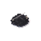 Blue & Black Cornflower Hand Embroidered Brooch by Macon & Lesquoy