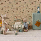 Vintage Single Bed for Mouse in Mint by Maileg