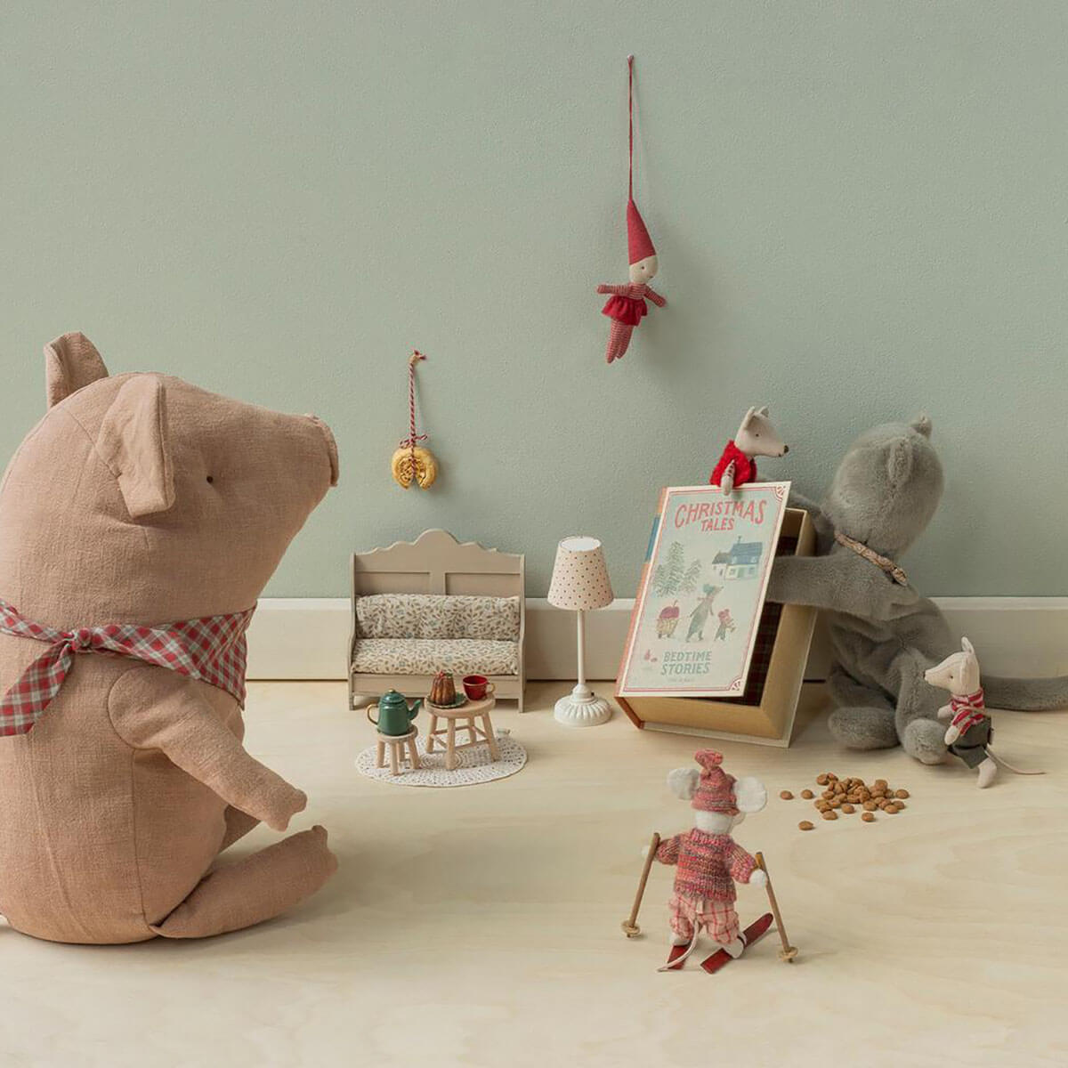 Little Brother and Sister Christmas Twin Mice in a Book by Maileg