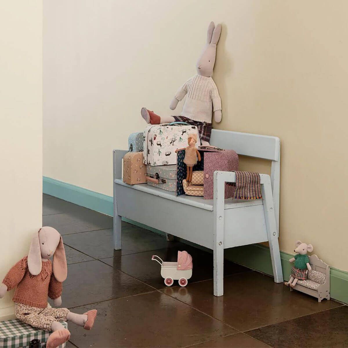 Mouse Kitchen Bench in Light Sand by Maileg