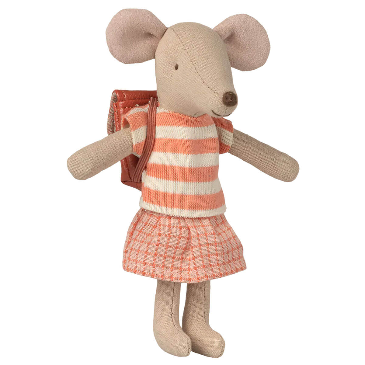 Big Sister Mouse Clothes And Bag in Coral by Maileg