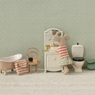 Big Sister Tricycle Mouse With Bag in Green by Maileg