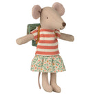 Big Sister Tricycle Mouse With Bag in Green by Maileg