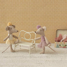Little Sister Ballerina Mouse in Off-White / Yellow by Maileg