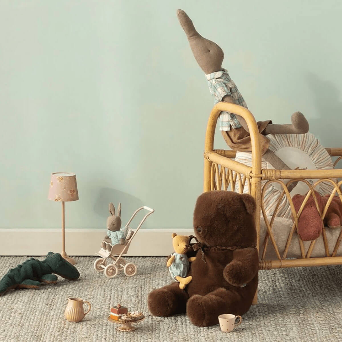 Medium Plush Teddy Bear in Dark Chocolate (24cm) by Maileg