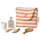 Mouse Toothbrush Set in Bag in Coral Stripe by Maileg