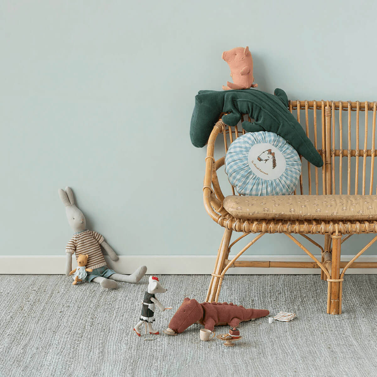 Safari Friends Crocodile (Big 60cm) in Forest Green | Maileg