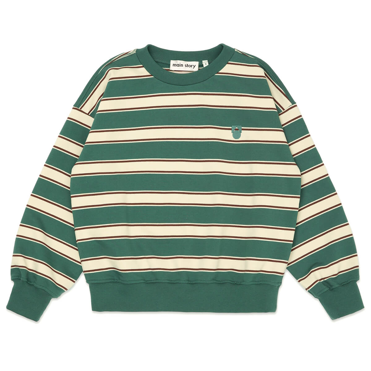 Bubble Sweatshirt in Balsam Green Stripe by Main Story – Junior