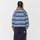 Bubble Sweatshirt in Vintage Indigo Stripe by Main Story - Last One In Stock - 4 Years