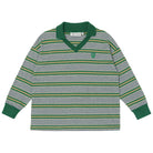 Athletic Top in Grey Melange Stripe by Main Story