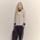 Athletic Top in Pastel Parchment Stripe by Main Story
