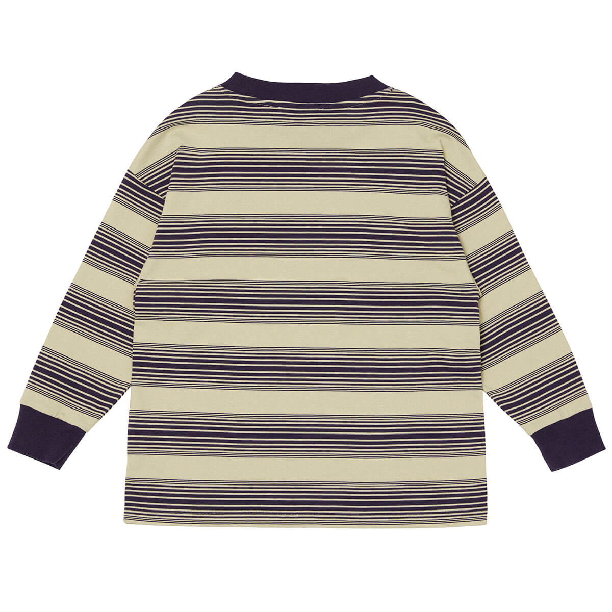 Band Tee in Angora Stripe by Main Story