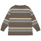 Band Tee in Chocolate Melange Stripe by Main Story