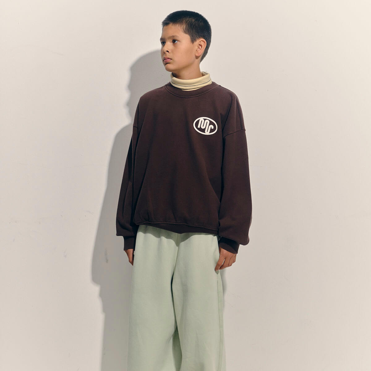 Bubble Sweatshirt in Chocolate Brown by Main Story