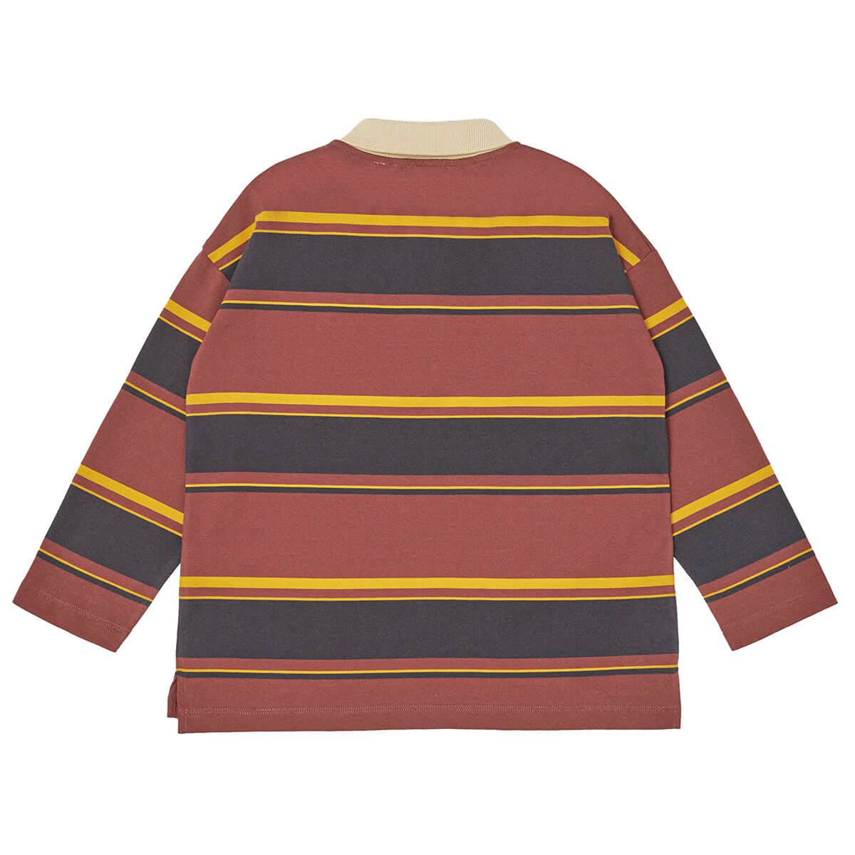 Polo Shirt in Hot Chocolate Stripe by Main Story