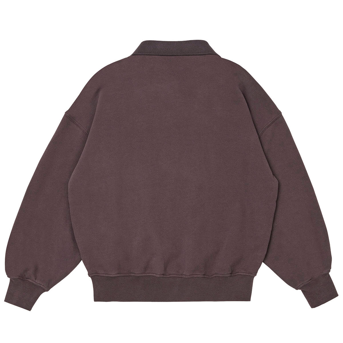 Polo Sweatshirt in Dark Cherry by Main Story
