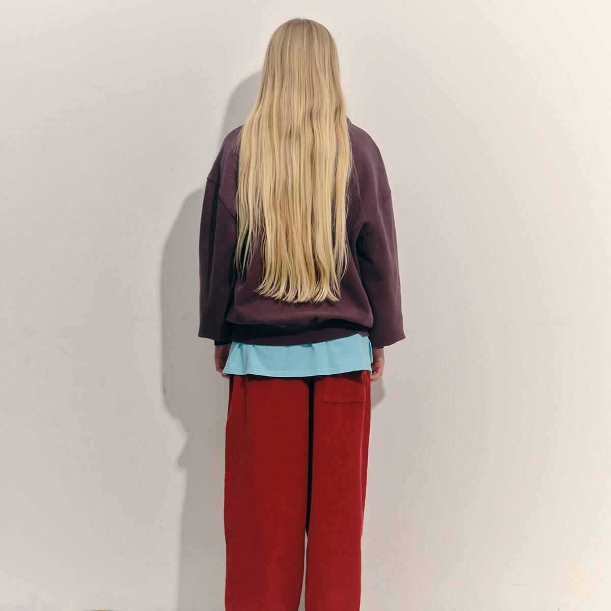 Polo Sweatshirt in Dark Cherry by Main Story