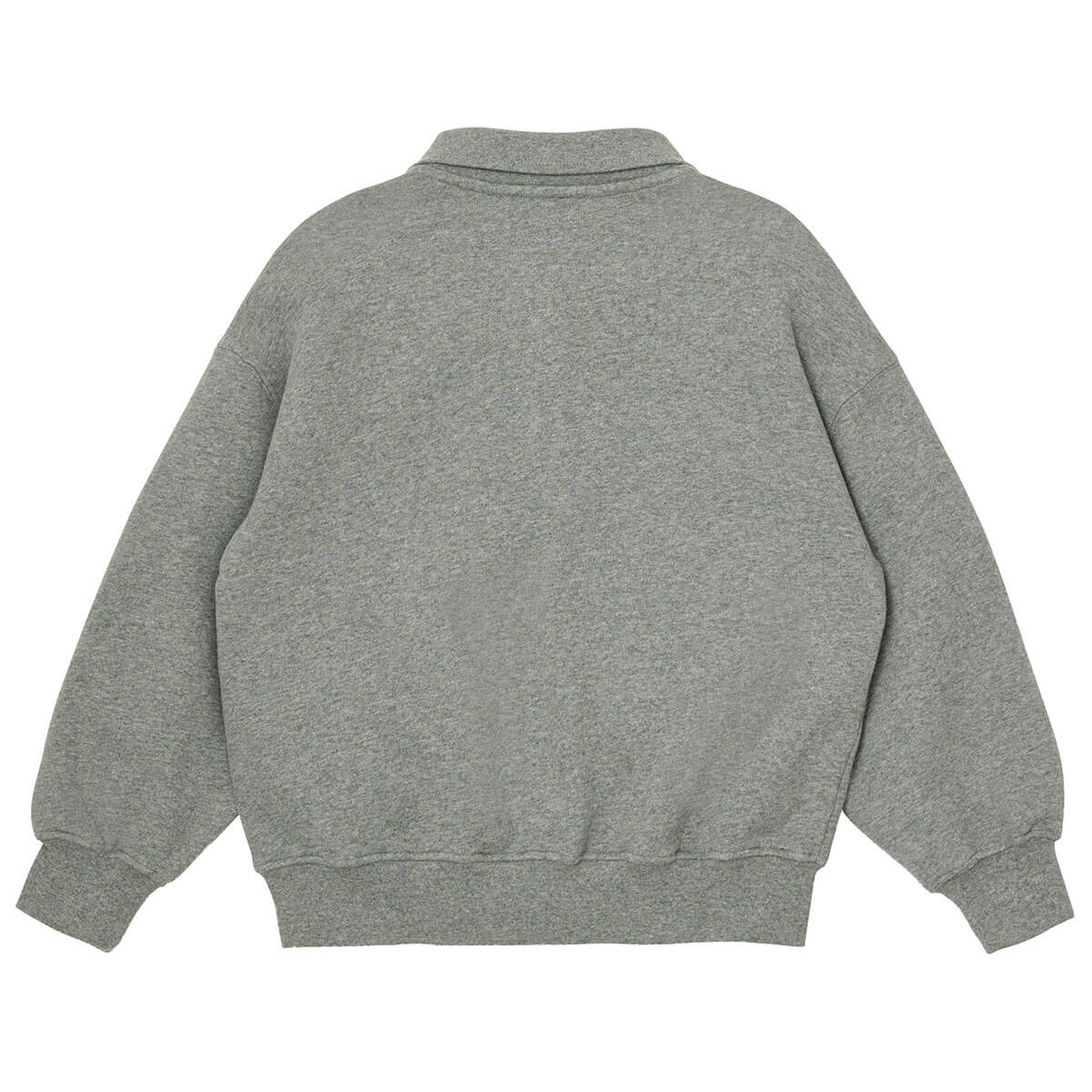 Polo Sweatshirt in Grey Melange by Main Story