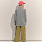 Polo Sweatshirt in Grey Melange by Main Story