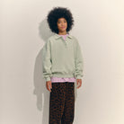 Polo Sweatshirt in Matcha by Main Story