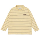 Roll Neck Rib Top in Banana Stripe by Main Story