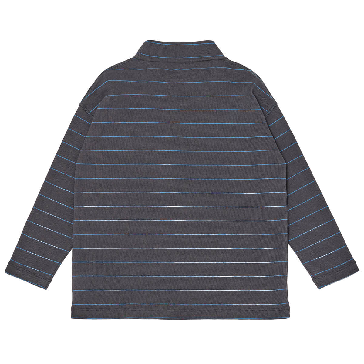 Roll Neck Rib Top in Phantom Stripe by Main Story
