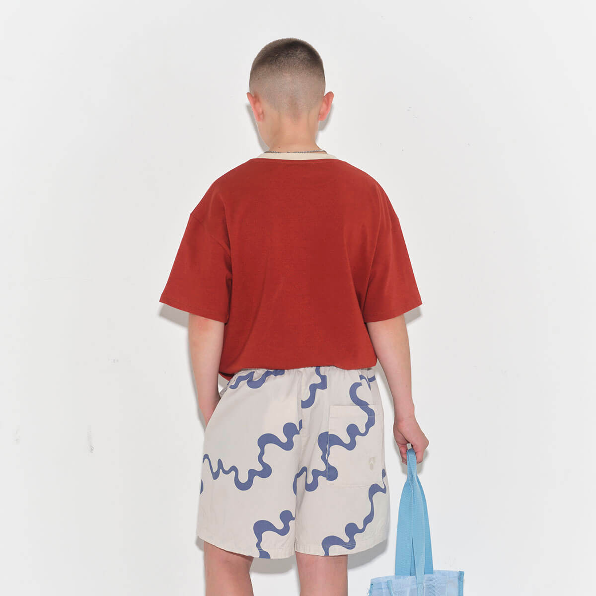 Main Story Long Tee in Brick – Junior Edition