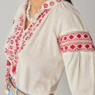 Antonella Blouse in Cranberry by Maison Hotel