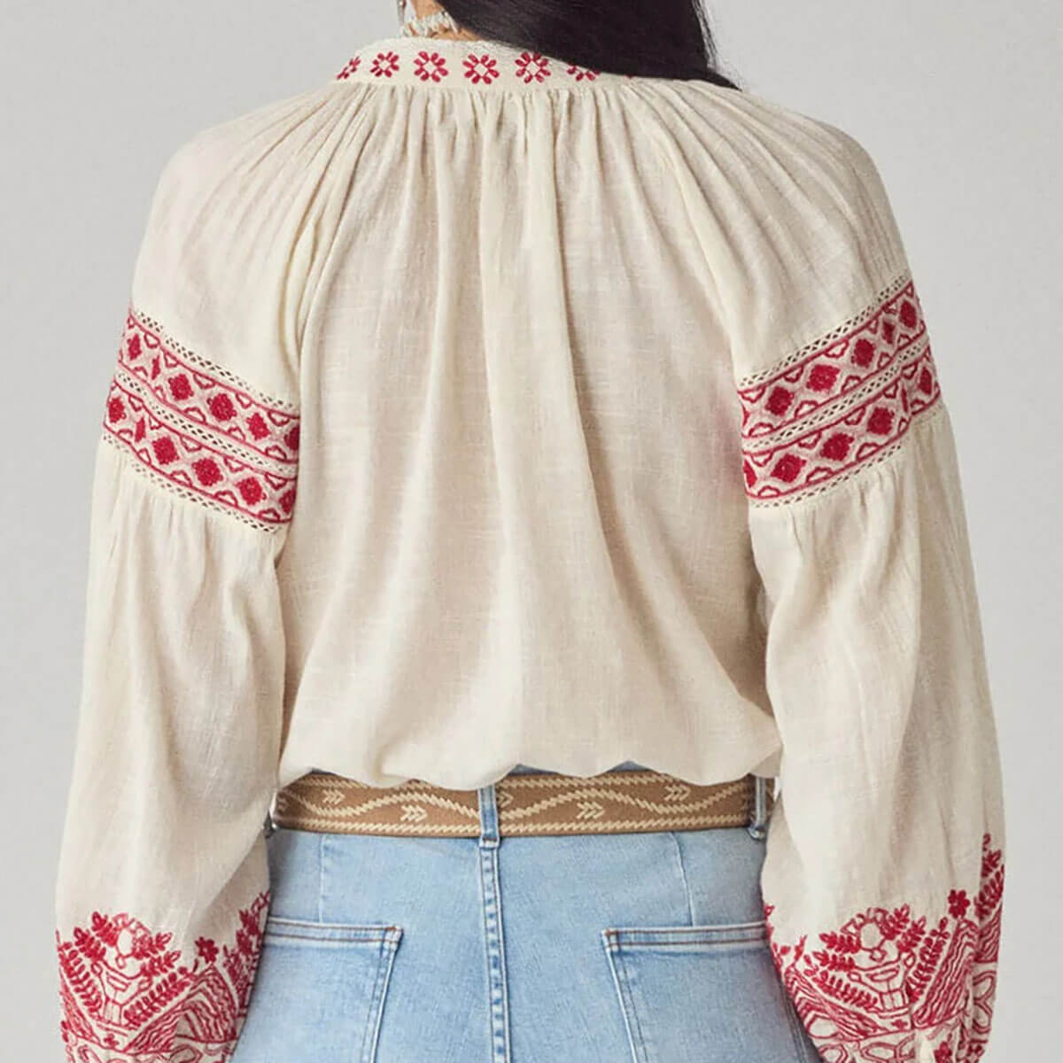 Antonella Blouse in Cranberry by Maison Hotel