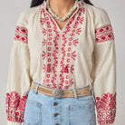 Antonella Blouse in Cranberry by Maison Hotel